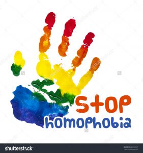 stock-vector-stop-homophobia-gouache-poster-vector-281262677